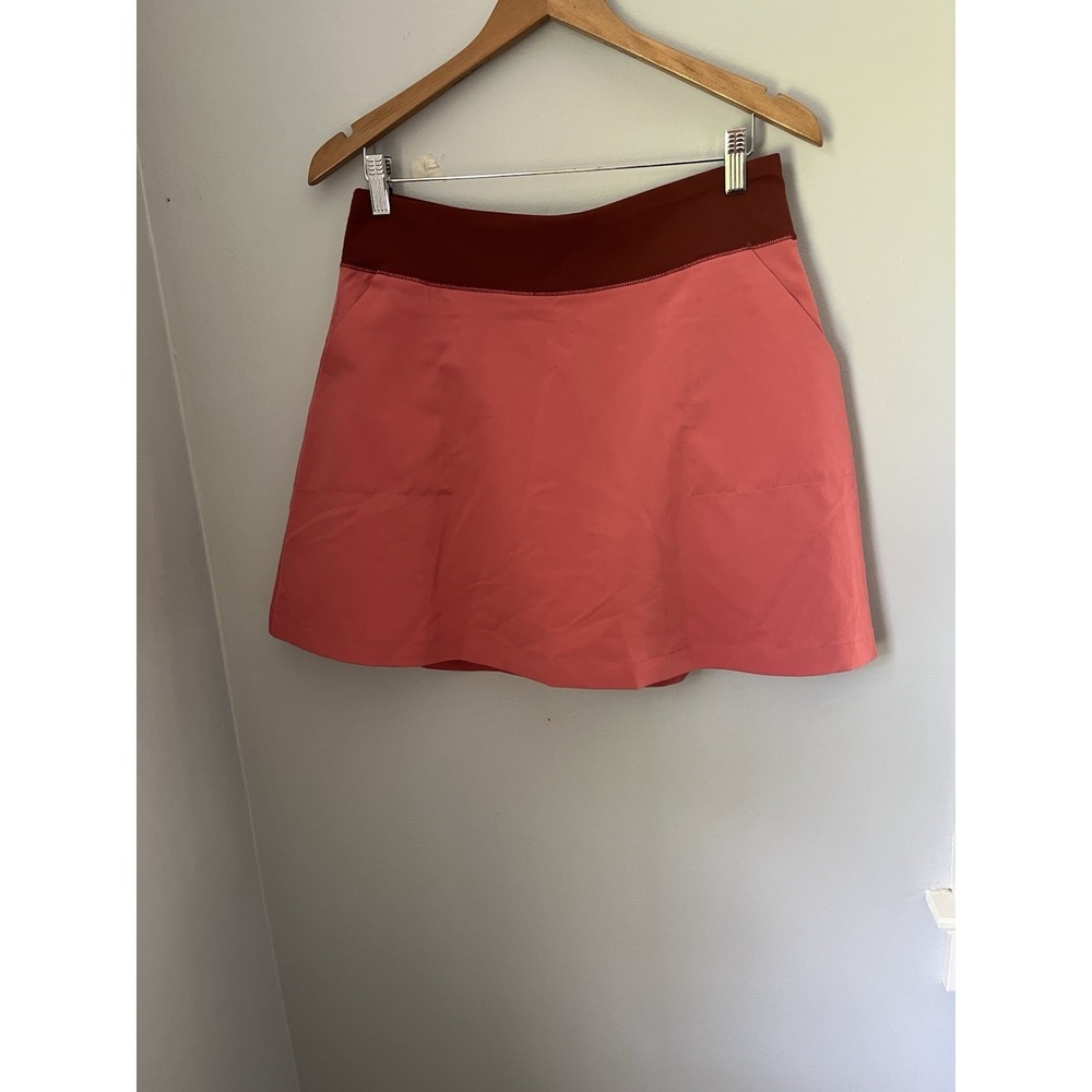 Lands' End Women's Sport Skirt Short Size S/P, 2 Tone Brown and Old Pink Pull On